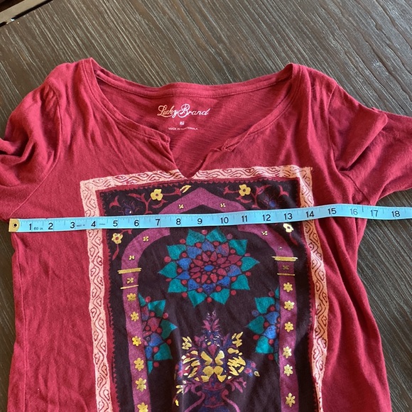 Lucky brand ladies three-quarter sleeve T-shirt in size extra small. - Picture 5 of 6